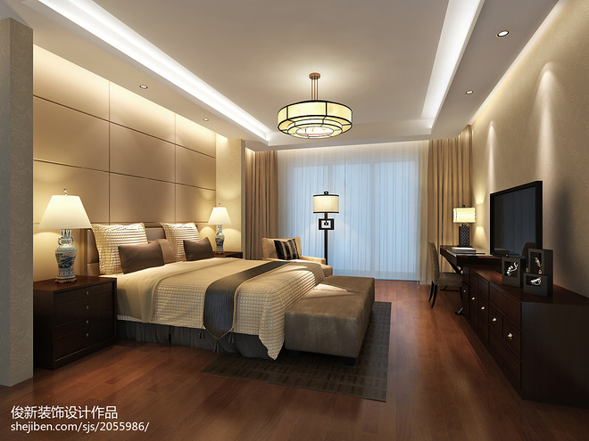 芜湖沁园小区住宅-装修设计效果图-俊新装饰设计设计师作品-设计本